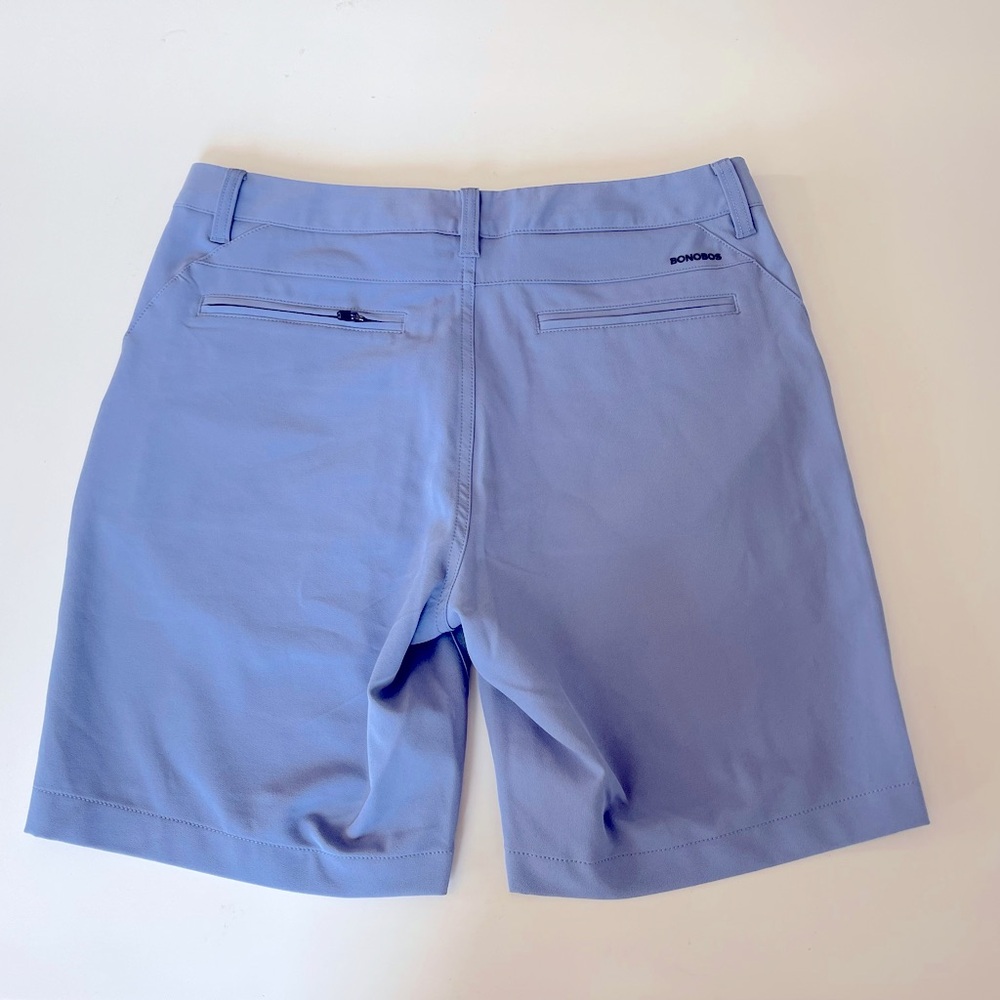 Bonobos Golf Light Blue Flat Front Shorts - Picture 4 of 8